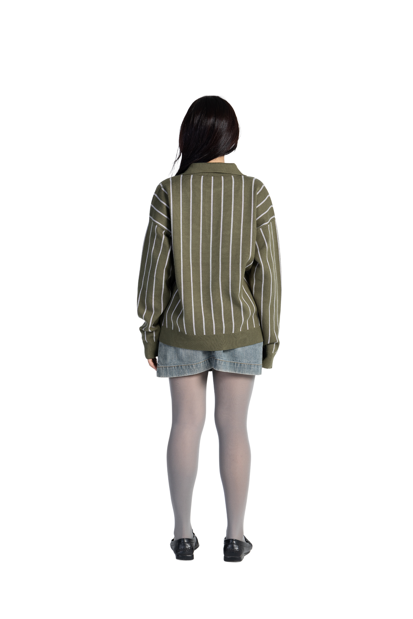 Striped olive sweater
