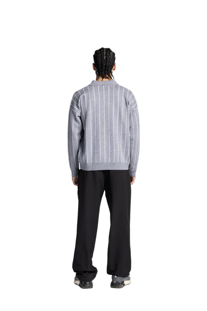 Striped grey sweater