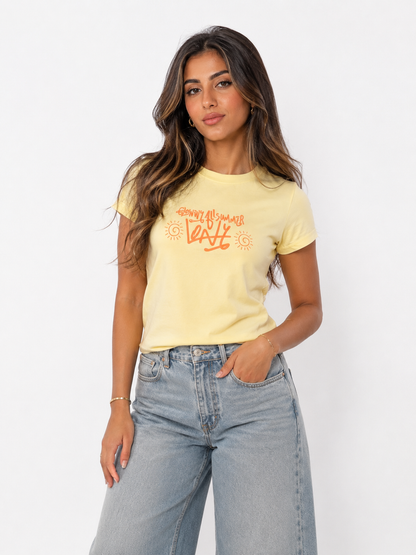 Glowing all summer long baby tee