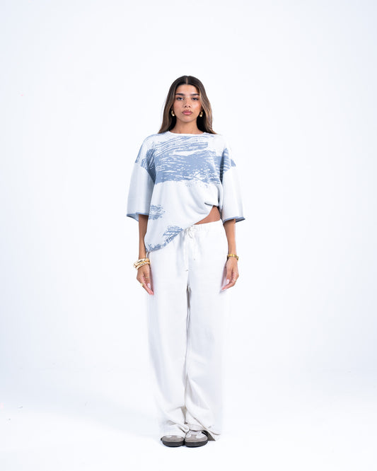 White knitted