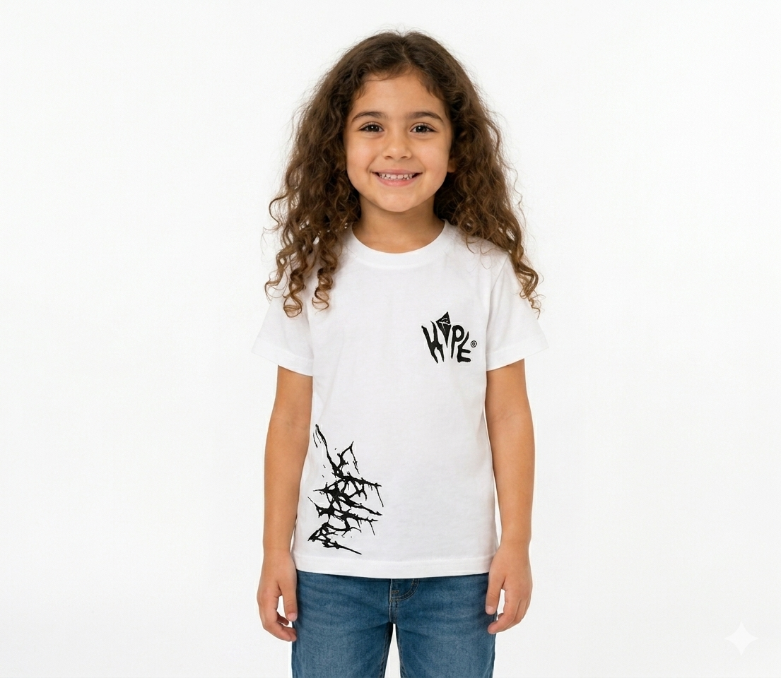 Kids white tee